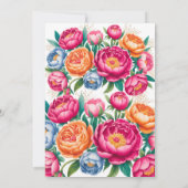 牡丹エレガントブーケブリデスメイドランチョン 招待状 (裏面)