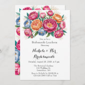 牡丹エレガントブーケブリデスメイドランチョン 招待状 (正面/裏面)