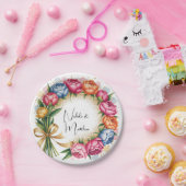 牡丹エレガントブーケ結婚ス ペーパープレート (パーティー)