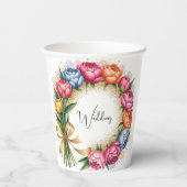 牡丹エレガントブーケ結婚ス 紙コップ (裏面)