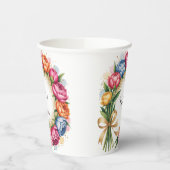 牡丹エレガントブーケ結婚ス 紙コップ (左)