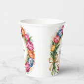 牡丹エレガントブーケ結婚ス 紙コップ (右)