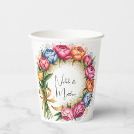 牡丹エレガントブーケ結婚ス 紙コップ