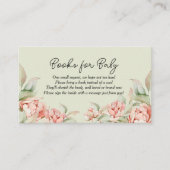 牡丹エレガントベビーの開花グリーンベイビーシャワー エンクロージャーカード (正面)
