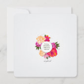 牡丹エレガント婚約招待状 招待状 (裏面)