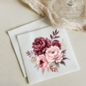 牡丹エレガント水彩牡丹ブライダルシャワー スタンダードランチョンナプキン