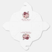 牡丹エレガント水色フローラブライダルシャワー フェイバーボックス (見開き)