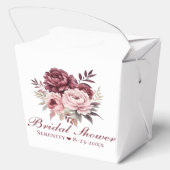 牡丹エレガント水色フローラブライダルシャワー フェイバーボックス (裏面)