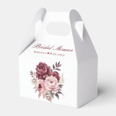 牡丹エレガント水色フローラブライダルシャワー フェイバーボックス (裏面サイド)