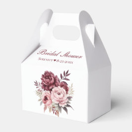 牡丹エレガント水色フローラブライダルシャワー フェイバーボックス