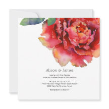 牡丹エレガント結婚式招待状