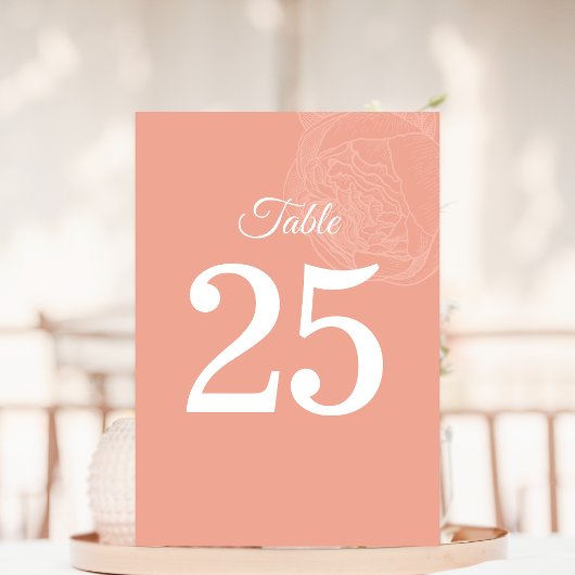牡丹エレガント花の結婚テーブル番号 テーブルナンバー