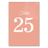 牡丹エレガント花の結婚テーブル番号 テーブルナンバー (裏面)