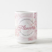 牡丹エレガント花祖父母お迎えしよう コーヒーマグカップ (中央)