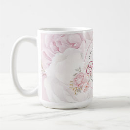 牡丹エレガント花祖父母お迎えしよう コーヒーマグカップ