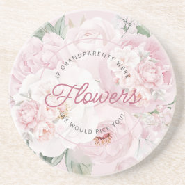 牡丹エレガント花祖父母お迎えする コースター