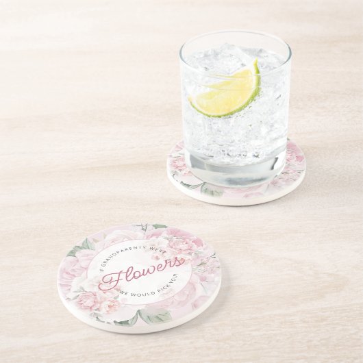 牡丹エレガント花祖父母お迎えする コースター (側面)