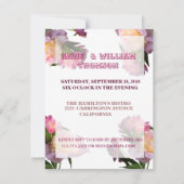 牡丹エレガント花記念日招待状 招待状 (裏面)