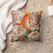 牡丹エレガント装飾用クッションフローラホームデコル クッション (ブランケット)