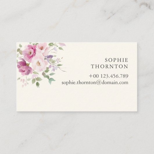 牡丹エレガント 名刺 (裏面)