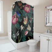 牡丹カラフル：大きな花柄。 シャワーカーテン (インサイチュ)