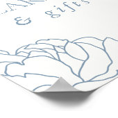 牡丹ガーデンダスティブルーフローラカード&ギフト ポスター (角)