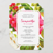 牡丹ガーデンフローラ |ブライダルシャワーパーティー招待状 招待状 (正面/裏面)