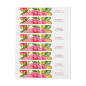 牡丹ガーデンフローラ | ブライダルシャワー住所 シール ラップアラウンドラベル (シート)