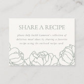 牡丹ガーデンブライダルシャワーレシピエンクロージャカード エンクロージャーカード (正面)