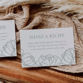 牡丹ガーデンブライダルシャワーレシピエンクロージャカード エンクロージャーカード