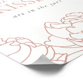 牡丹ガーデンブライダルシャワー"どのように多くのキス"サイン ポスター (角)