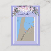 牡丹ガーデンペリウィンクルラベンダー結婚の詳細 エンクロージャーカード (裏面)