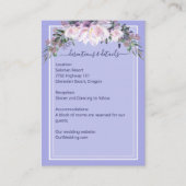 牡丹ガーデンペリウィンクルラベンダー結婚の詳細 エンクロージャーカード (正面)