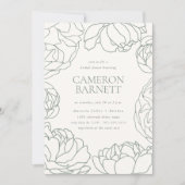 牡丹ガーデン |春グリーンフローラブライダルシャワー 招待状 (正面)