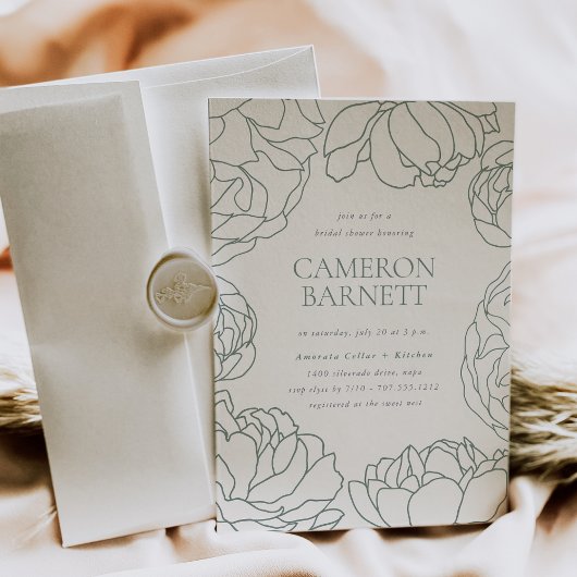 牡丹ガーデン |春グリーンフローラブライダルシャワー 招待状