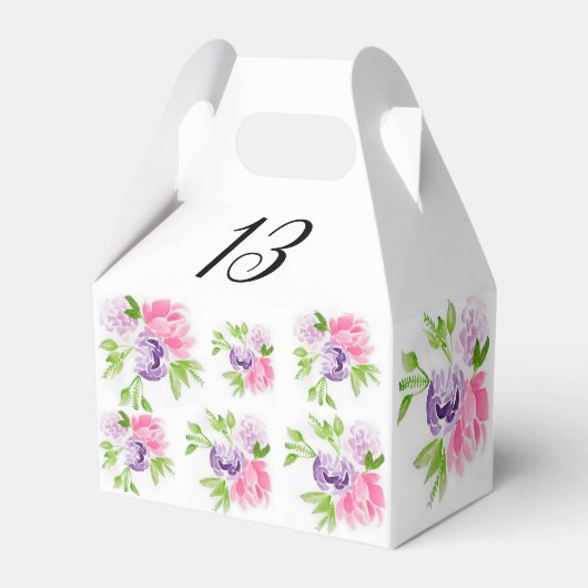 牡丹クラスター13th誕生日パーティーの好意ボックス フェイバーボックス (裏面サイド)
