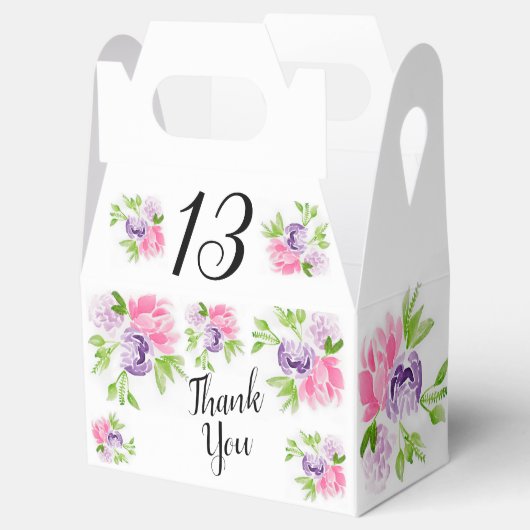 牡丹クラスター13th誕生日パーティーの好意ボックス フェイバーボックス (オープン)