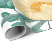 牡丹クレア・ド・ルネは継ぎ目のない模様を植える。Hand ラッピングペーパー (ロールコーナー)