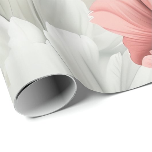 牡丹シエレガントームレスパターンソフトパステル ラッピングペーパー (ロールコーナー)