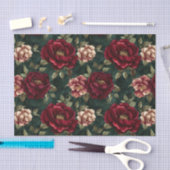 牡丹ダークロマンチックなブルゴーニュ 薄葉紙 (クラフト)