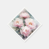 牡丹ドリームフラワーウォーター色 スタンダードカクテルナプキン (角)