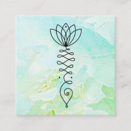 *~*牡丹ハートLotus Yoga Healerマッサージ霊気 スクエア名刺