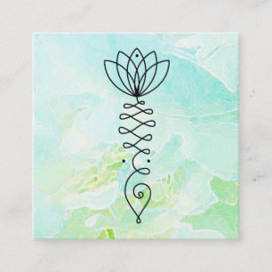 *~*牡丹ハートLotus Yoga Healerマッサージ霊気 スクエア名刺