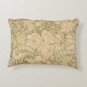 牡丹バイアルフォンスミュシャ、ヴィンテージアールヌーボー アクセントクッション (裏面)