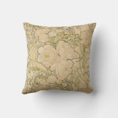 牡丹バイアルフォンスミュシャ、ヴィンテージアールヌーボー クッション (裏面)