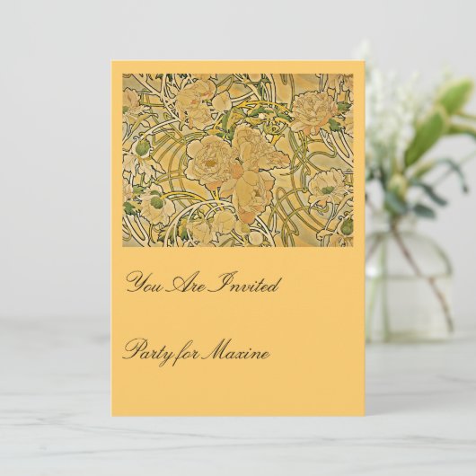 牡丹バイミュシャ 招待状 (スタンド正面)