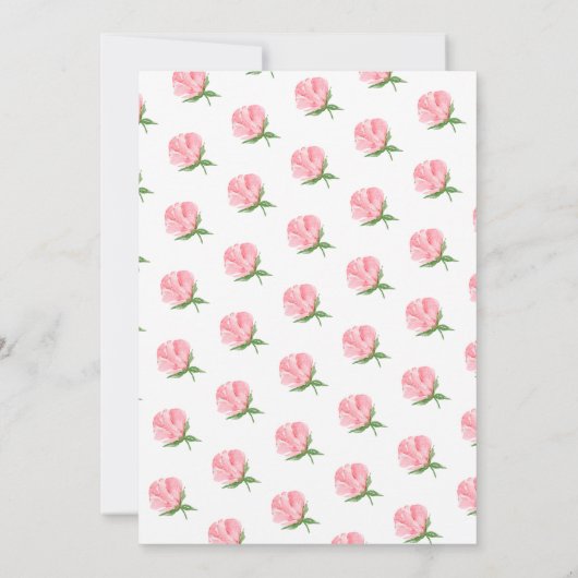 牡丹バラフローラファーストコミューン 招待状 (裏面)