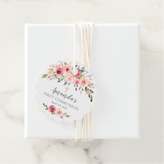 牡丹バラフローラファーストホーリーコミュニオン フェイバータグ (インサイチュ)