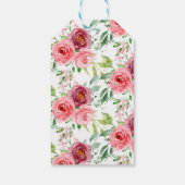 牡丹バラフローラ最初の交代好意ギフトラベル ギフトタグ (裏面)