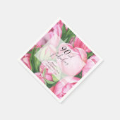 牡丹バラフローラ90th誕生日パーティー スタンダードカクテルナプキン (角)